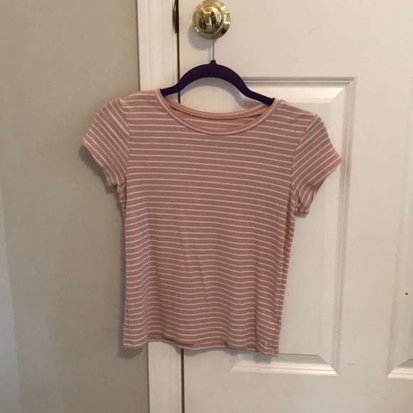 Soft & Sexy Pink and White Striped Tee - Picture 3 of 4